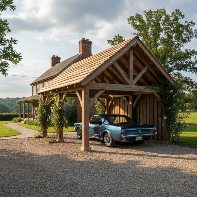 Wooden Carport Installation