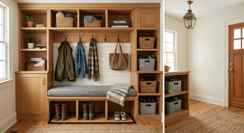 Mudroom Shelving Installation in Durham, NC
